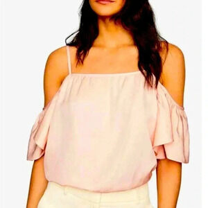 Reiss Blush Pink Off-Shoulder Top